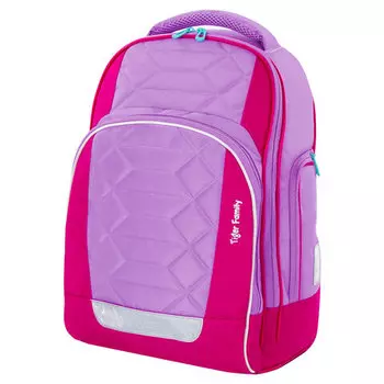 Рюкзак TIGER FAMILY Rainbow Rainbow Sorbet, анатомическая, вентилируемая, формоустойчивая спинка, 1 отделение, розовый (228940)