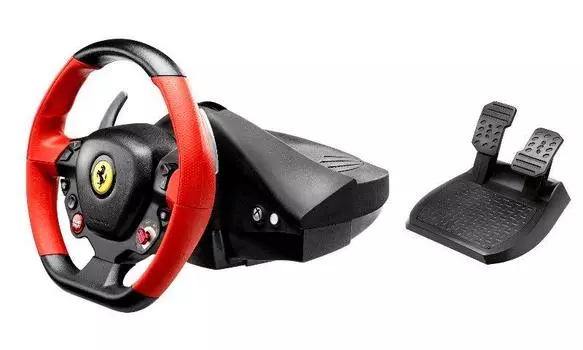 Руль+педали Thrustmaster Ferrari 458 Spider для Xbox One, черный/красный (4460105)