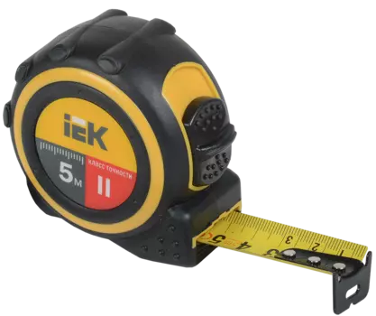 Рулетка 5 м x 2.5 см, прорезиненный корпус, IEK UNIVERSAL (TIR10-1-005)
