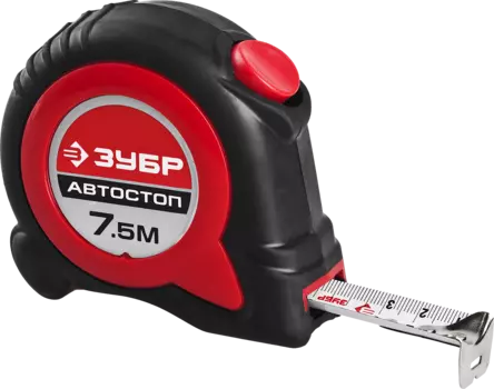 Рулетка 8м x 25мм, Зубр МАСТЕР Автостоп (34052-08-25)