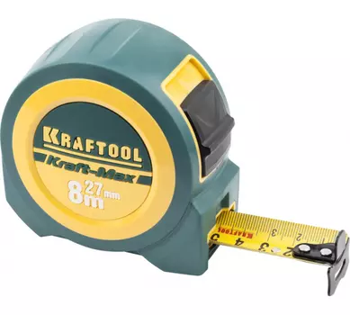 Рулетка 8м x 27мм, KRAFTOOL Kraft-Max (34127-08-27)