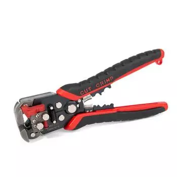 Съемник изоляции (стриппер) от 0.05мм до 10мм, обжим наконечников, резка провода, опрессовка автоклемм, бесконтактный детектор переменного напряжения, КВТ WS-14 Вольтмастер (WS-14)