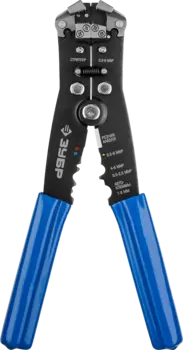 Съемник изоляции (стриппер) от 0.2 мм до 6 мм, обжим наконечников, резка провода, Зубр ПРОФЕССИОНАЛ ТТ-3 (22641)