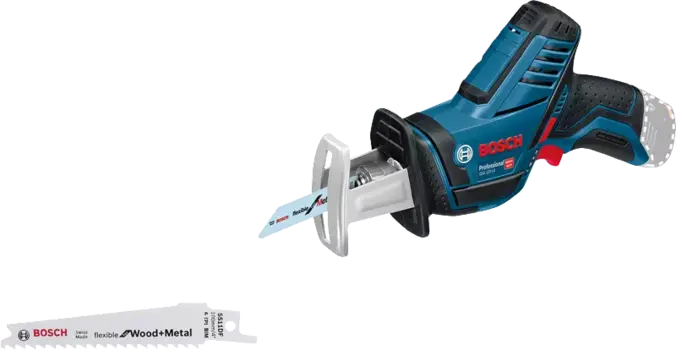 Сабельная пила BOSCH Professional GSA 12V-14, аккумуляторная, подсветка, Li-Ion, 12В, бесключевая замена оснастки, поставляется без аккумуляторов и зарядного устройства (060164L902)