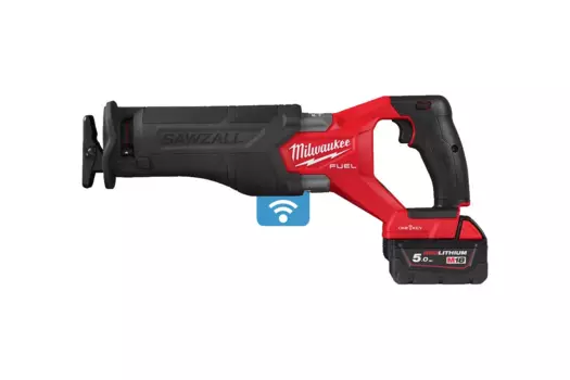 Сабельная пила Milwaukee M18 FUEL ONEFSZ-502X, аккумуляторная, подсветка, Li-Ion, 18 В, 5 А·ч, бесключевая замена оснастки (4933478294)