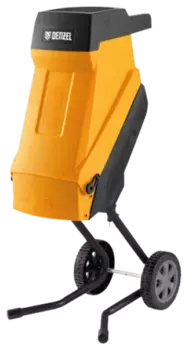 Садовый измельчитель Denzel ECS-2500, электрический, 2.5 кВт, ножевая, диаметр веток до 4.5 см, 10.1 кг (59701)
