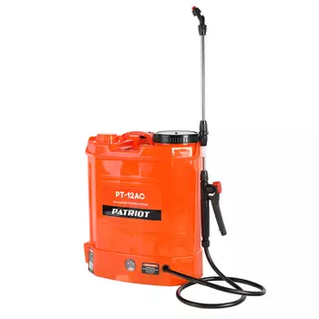 Садовый опрыскиватель Patriot PT-12AC, длина шланга 1.2 м, ранцевый, аккумуляторный, помповый, бак 12 л (755302530)