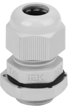 Сальник IEK PG9, диаметр кабеля 6-7мм IP54, пластик, серый (YSA20-08-09-54-K41)