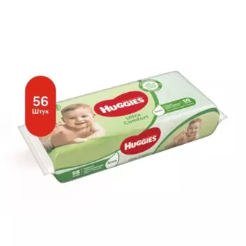 Салфетки антисептические Huggies Сomfort Алоэ 56шт.