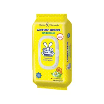 Салфетки антисептические Ушастый нянь влажные детские 80шт.