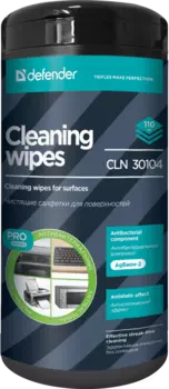 Салфетки влажные антибактериальные 110шт. для поверхностей Pro/CLN 30104 Defender