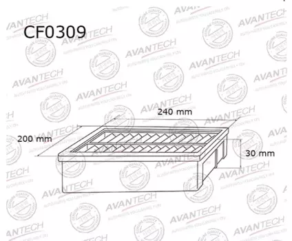 Салонный фильтр Avantech для HONDA (CF0309)