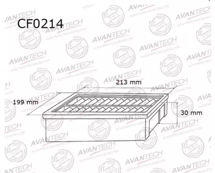 Салонный фильтр Avantech для Nissan, Peugeot, Citroen (CF0214)