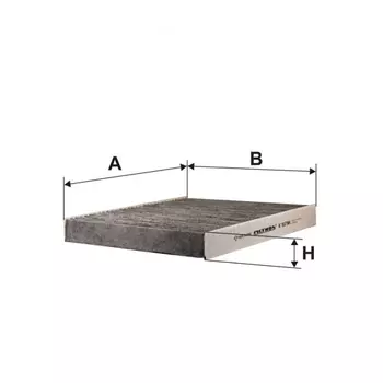 Салонный фильтр FILTRON, угольный для Audi, Mercedes-Benz, Seat, Skoda, Volkswagen (K 1079A)