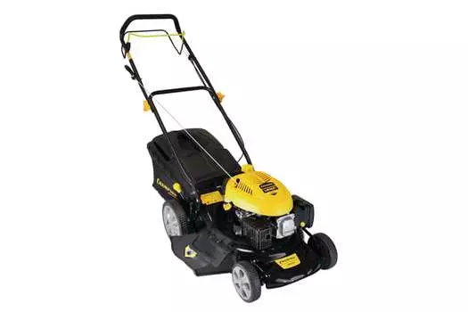 Самоходная газонокосилка Champion LM4627, бензиновая, 3.5 л.с., ширина скашивания 45.7см, высота скашивания 25мм-75мм, 96 дБ, объем травосборника 60л., 28.7кг