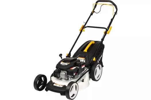 Самоходная газонокосилка KRANZ KR-460SP, бензиновая, 4.5 л.с., ширина скашивания 46 см, высота скашивания 2.5 см-7.5 см, объем травосборника 50л., 26 кг (KR-16-1231)