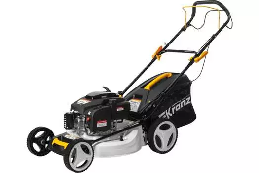 Самоходная газонокосилка KRANZ KR-510SP, бензиновая, 6.5 л.с., ширина скашивания 51 см, высота скашивания 2.5 см-7.5 см, объем травосборника 60л., 31 кг (KR-16-1232)