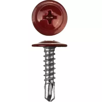 Саморез ПШМ-С металл 4.2 мм x 2.5 см (PH2), RAL-3005 темно-красный, 400 шт., картонная коробка, ЗУБР Мастер (300211-42-025-3005)