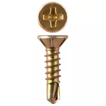 Саморез Саморез для оконного профиля 3.9мм x 13мм (PH2), желтопассированный покрытие, 17500шт., картонная коробка, ЗУБР Мастер (4-300230-39-013)