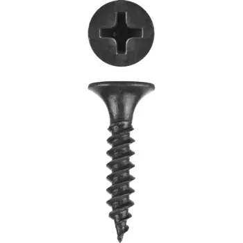 Саморез СГМ гипсокартон-металл 3.5 мм x 1.9 см (PH2), фосфатированное покрытие, черный, 2500 шт., ЗУБР Профессионал (300015-35-019)