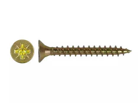 Саморез универсальный 3.5 мм x 4.5 см (PZ2), оцинкованное покрытие, желтый цинк, 6000 шт., Коробка, ЗУБР (4-300390-35-045)