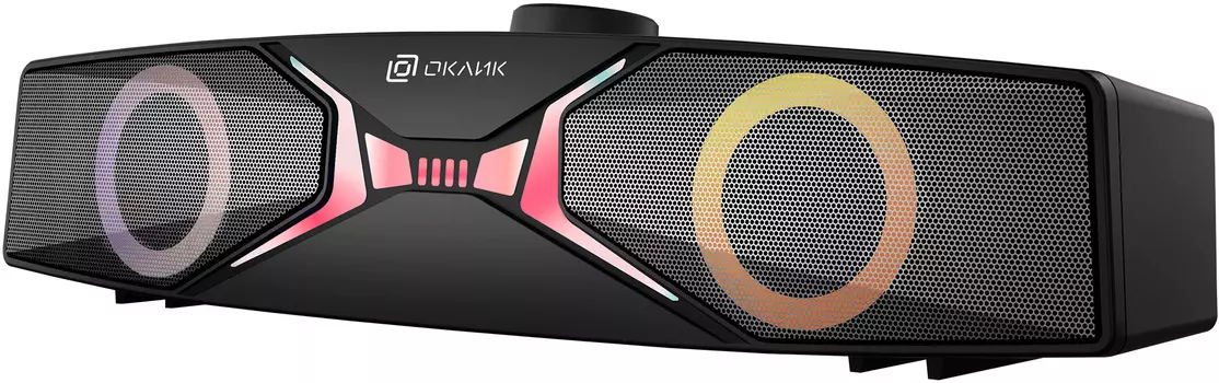 Саундбар 2.0 Oklick OK-502S, 6 Вт, подсветка, черный (1879644)