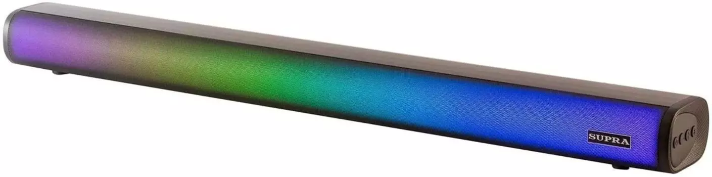 Саундбар 2.0 SUPRA SSB-200, 40 Вт, USB, Bluetooth, подсветка, черный (SSB-200)