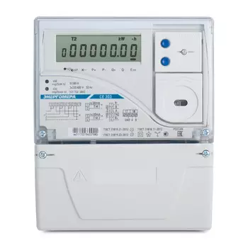 Счетчик электроэнергии Энергомера СЭ3-100/5 CE303S31, трехфазный, многотарифный, класс точности: 1.0, ЖКИ, 5 А/100 А (101004003011702)