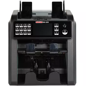 Счетчик банкнот DoCash DC-55V, мультивалюта, детекция купюр, 1500 банкнот в минуту, емкость карманов:200/500/100 банкнот