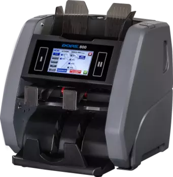 Счетчик банкнот Dors 800M1, RUB/EUR/USD/CNY/GBP, детекция купюр, 1500 банкнот в минуту, емкость карманов:200/800/100 банкнот (SYS-044678/FRZ-044678)