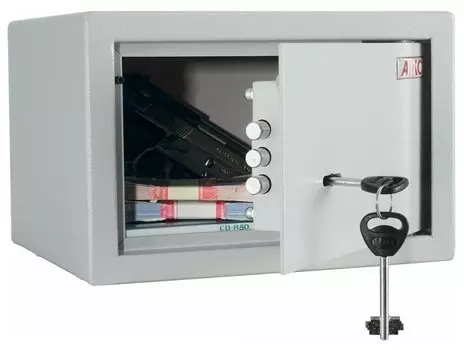 Сейф мебельный 171мм x 260мм x 230мм, 4кг, замков: 1/ключевой, Aiko T Т-17
