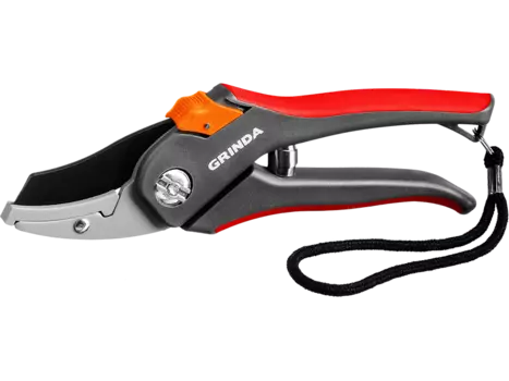 Секатор Grinda G-28, длина 205мм, диаметр реза до 15мм, фиксатор лезвий (8-423203_z02)
