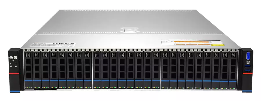 Сервер iRU Rock G2225P, 2xIntel Xeon Silver 4314, 4x32Gb RAM, noHDD, 25x2.5" HS, Broadcom 9361-8i, noDVD, 2xGLAN, Командир (AST2500), 2x1300 Вт, 2U