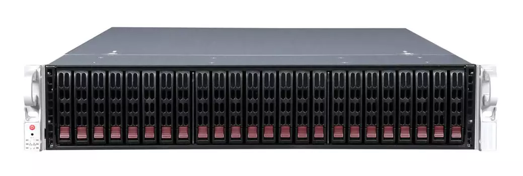 Сервер iRU Rock S2224P, 2xIntel Xeon Gold 6126, 4x32Gb RAM, noHDD, 24x2.5" HS, AOC-S3008L-L8e, noDVD, 2xGLAN, Командир (AST2500), 2x920 Вт, 2U