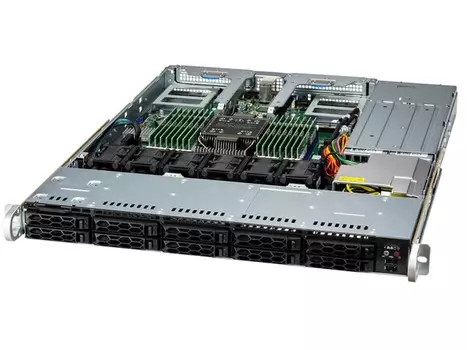 Сервер Supermicro SuperServer 111C-NR., 1xIntel Xeon Silver 4410T, 2x32Gb RAM, 1x960Gb SATA SSD, 10x2.5" HS, noDVD, 2xGLAN, IPMI, 2x860 Вт (up2), 1U (SYS-111C-NR.)