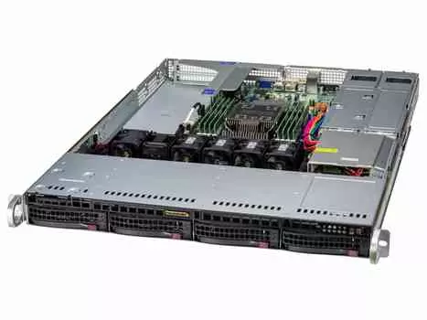 Сервер Supermicro SuperServer 511E-WR., 1xIntel Xeon Gold 5418N, 1x64Gb RAM, 1x960Gb SATA SSD, 4x3.5" HS, noDVD, 2xGLAN, IPMI, 2x860 Вт (up2), 1U (SYS-511E-WR.)