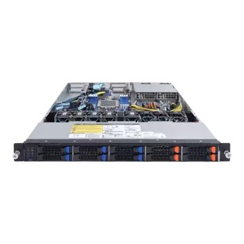 Серверная платформа Gigabyte R162-Z10, 1xSocket SP3, 8xDDR4, 6x2.5 HDD HS + 4x2.5 HS, 2xM.2-PCI-E, 2GLAN, AMI MegaRAC SP-X, Redundant 2x1200 Вт, 1U (6NR162Z10MR-00)