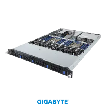 Серверная платформа Gigabyte R181-340, 2xSocket3647, 24xDDR4, 4x2.5/3.5 HDD HS, 2x1 Гбит/c, IPMI, Redundant 2x1200 Вт, 1U (6NR181340MR-00-124)