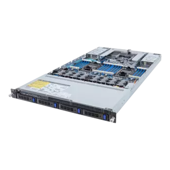 Серверная платформа Gigabyte R183-S90, 2xSocket4677, 32xDDR5, 4x2.5/3.5 HDD HS, 2xGLAN, AMI MegaRAC SP-X, Redundant 2x1600 Вт, 1U (R183-S90-AAV2)