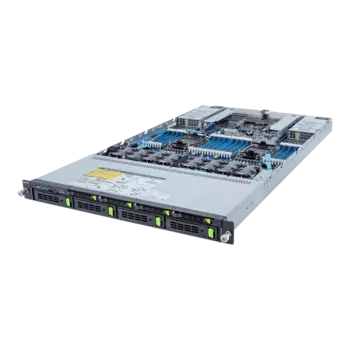 Серверная платформа Gigabyte R183-S91, 2xSocket4677, 32xDDR5, 4x2.5/3.5 HDD HS + 4x2.5 HS, 2xGLAN, AMI MegaRAC SP-X, Redundant 2x1600 Вт, 1U (R183-S91-AAD1)