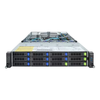 Серверная платформа Gigabyte R283-S90-AAJ1, 2xSocket4677, 32xDDR5, 12x2.5/3.5 HDD HS + 2x2.5 HS, 2xGLAN, AMI MegaRAC SP-X, Redundant 2x2000 Вт, 2U (6NR283S90DR000AAJ1)