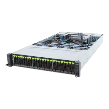 Серверная платформа Gigabyte R283-S92, 2xSocket4677, 32xDDR5, 24x2.5 HDD HS + 4x2.5 HS, 2xGLAN, AMI MegaRAC SP-X, Redundant 2x2000 Вт, 2U (6NR283S92DR000AAJ1)
