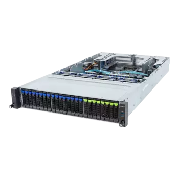 Серверная платформа Gigabyte R283-S92, 2xSocket4677, 32xDDR5, 24x2.5 HDD HS, 2xGLAN, AMI MegaRAC SP-X, Redundant 2x2000 Вт, 2U (6NR283S92DR000AAJ3)