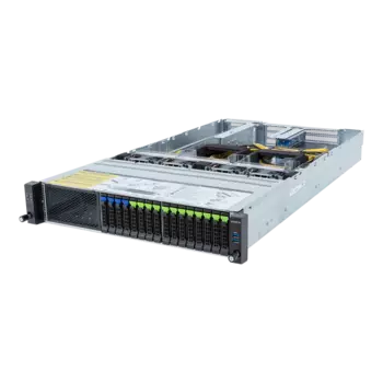 Серверная платформа Gigabyte R283-SF1, 2xSocket4677, 32xDDR5, 16x2.5 HDD HS, No LAN, AMI MegaRAC SP-X, Redundant 2x2700 Вт, 2U (R283-SF1-AAL1)