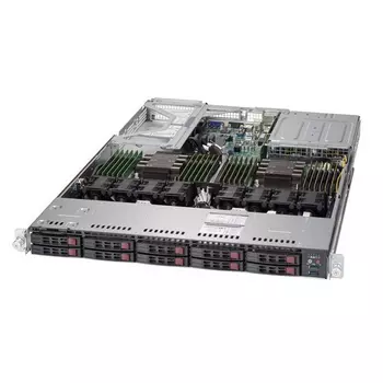 Серверная платформа SuperMicro 1029U-TR4, 2xSocket3647, 24xDDR4, 10x2.5 HDD HS, 4xGLAN, IPMI, Redundant 2x750 Вт, 1U (SYS-1029U-TR4)