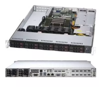 Серверная платформа SuperMicro 1114S-WTRT, 1xSocket SP3v2, 8xDDR4, 10x2.5 HDD HS, 2xM.2-PCI-E/SATA, 2x10GLAN, IPMI, Redundant 2x500 Вт, 1U (AS-1114S-WTRT)