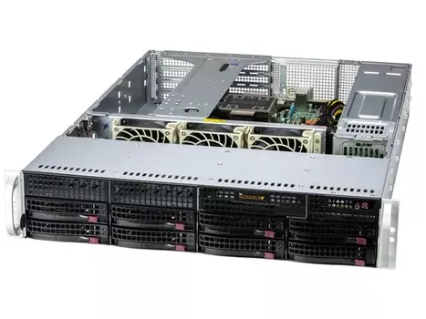 Серверная платформа SuperMicro 521E-WR, 1xSocket4677, 8xDDR5, 8x3.5 HDD HS, 1xM.2-PCI-E, 2xGLAN, IPMI, Redundant 2x1000 Вт, 2U (SYS-521E-WR)