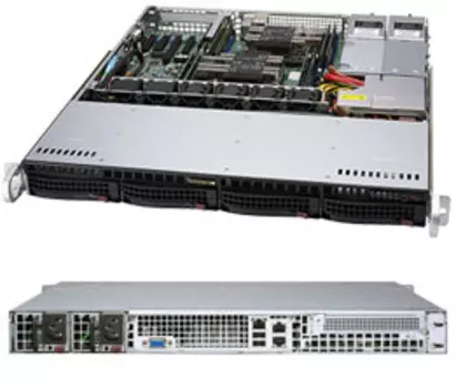 Серверная платформа SuperMicro 6019P-MTR, 2xSocket3647, 8xDDR4, 4x3.5 HDD HS, 1xM.2, 2GLAN, IPMI, Redundant 2x800 Вт, 1U (SYS-6019P-MTR)
