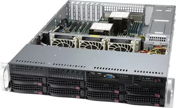 Серверная платформа SuperMicro 620P-TRT, 2xSocket4189, 16xDDR4, 8x3.5 HDD HS, 1xM.2-PCI-E, 2x10GLAN, IPMI, Redundant 2x1200 Вт, 2U (SYS-620P-TRT)