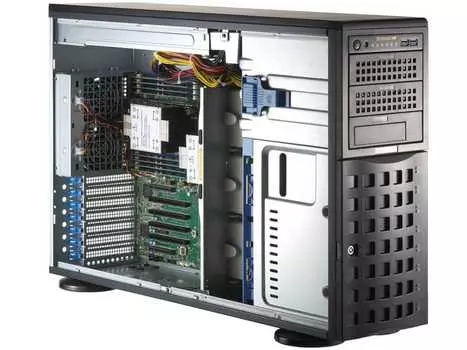 Серверная платформа SuperMicro 741P-TR, 2xSocket4677, 16xDDR5, 8x2.5/3.5 HDD HS, 2xM.2-PCI-E, 2xGLAN, IPMI, Redundant 2x1200 Вт, Tower (SYS-741P-TR)